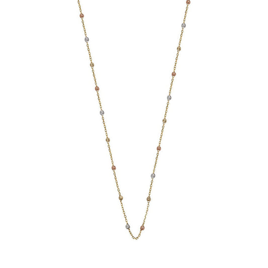 Collar Viviana De Oro De 14k De 50 Cm Con Bola 2.5mm