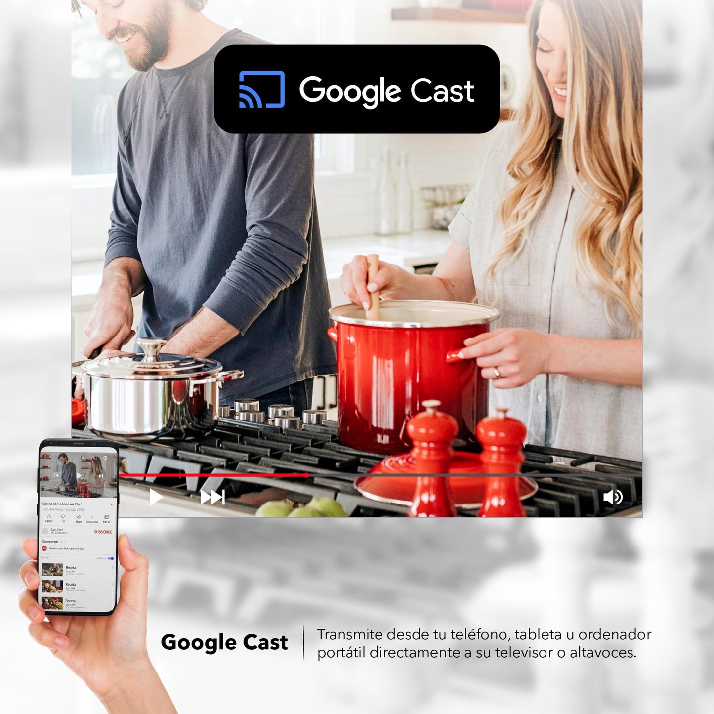 TV 40 Pulgadas RCA Smart TV FHD R40M-F4G Google TV