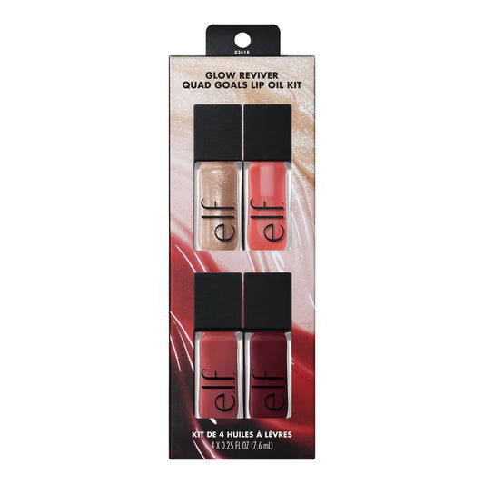ELF Glow Reviver Quad Goals Lip Oil Kit de 4 gloss para labios 7.6 ml