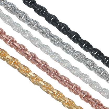 Cadena De Plata 925 Torsal De Calibre 2.8 Mm, en 4 Colores