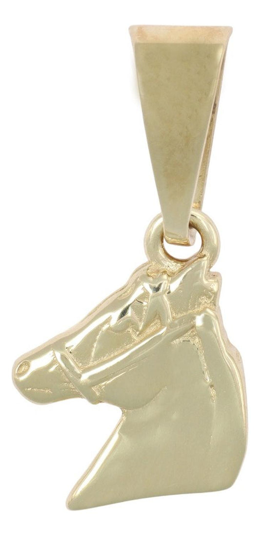 Dije De Rostro De Caballo, En Oro De 10k 1.2grm
