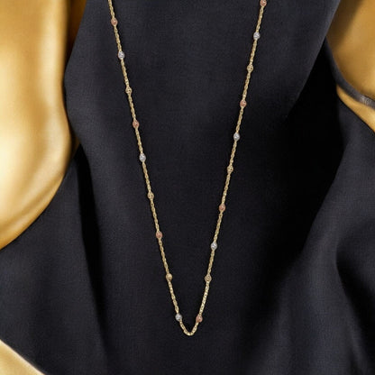 Collar Viviana De Oro De 10k De 50 Cm Con Bola 2.5mm