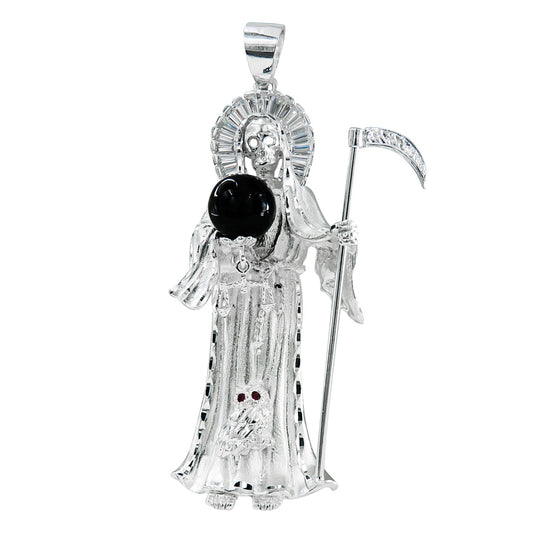 Dije De Santa Muerte De Plata 925 2.7cm