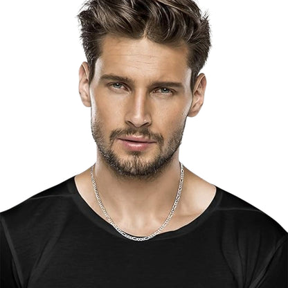 Cadena De Plata 925 Estilo 3x1 Figaro De Calibre 5.1mm en 5 colores