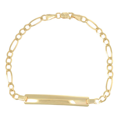 Esclava Italiana Figaro 3x1 De 10 Quilates 3.5mm, 18cm