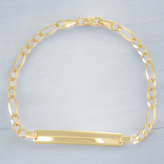 Esclava Italiana Figaro 3x1 De 10 Quilates 3.5mm, 18cm