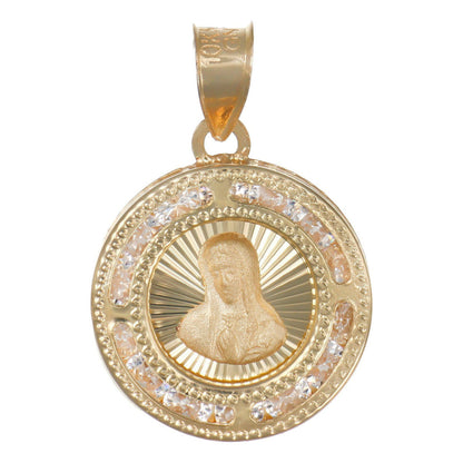 Medalla De Oro De 10k Nacional De Rostro De La Virgen Dije