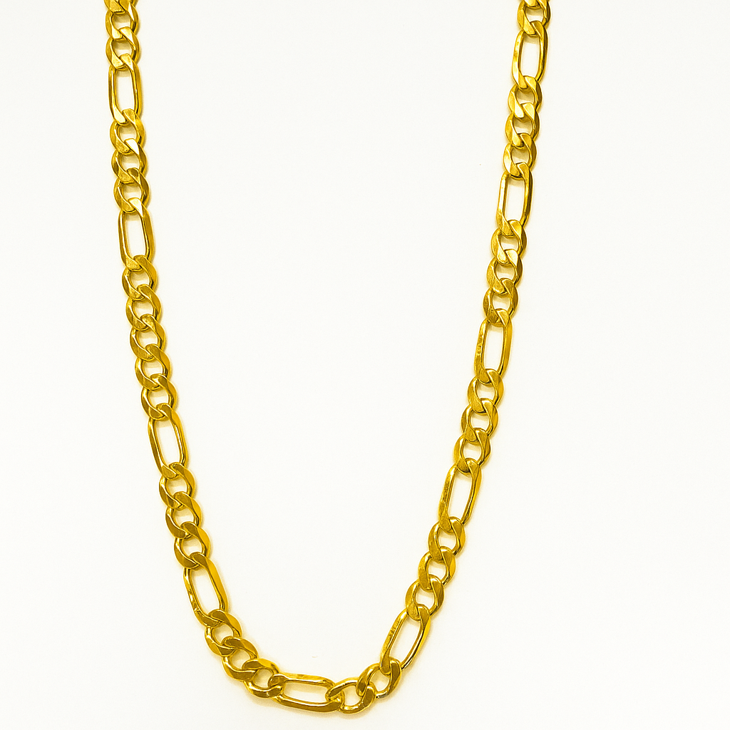 Cadena De Plata 925 Estilo 3x1 Figaro De Calibre 5.1mm en 5 colores