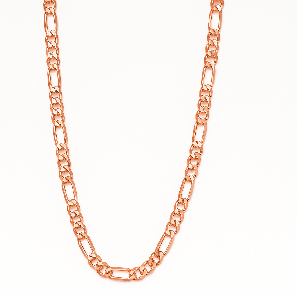 Cadena De Plata 925 Estilo 3x1 Figaro De Calibre 5.1mm en 5 colores