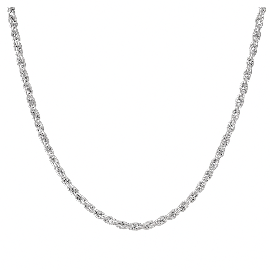 Cadena De Plata 925 Estilo Torsal De 45 Cm Calibre 3.3 Mm