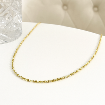 Cadena De Oro Hombre Italiano Torsal 10k Calibre 1.9mm