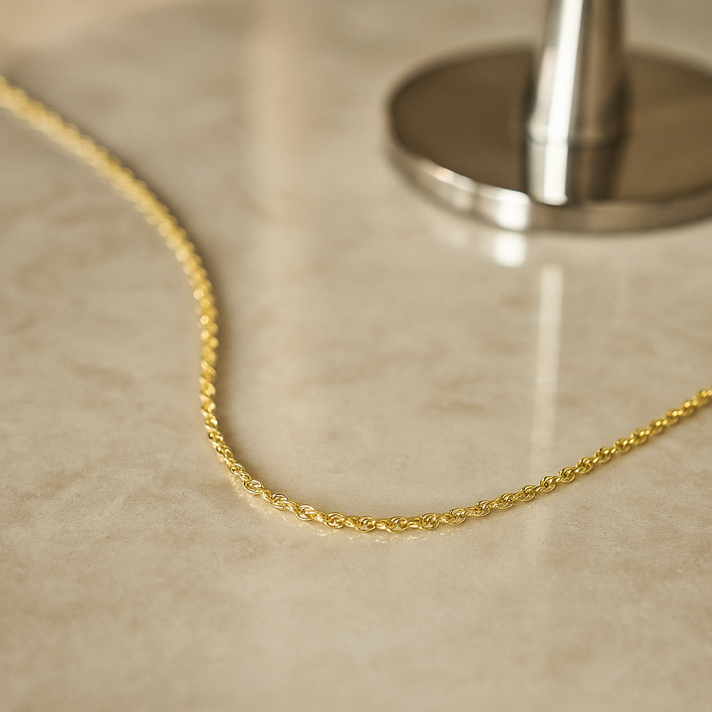 Cadena De Oro Hombre Italiano Torsal 10k Calibre 2.4mm