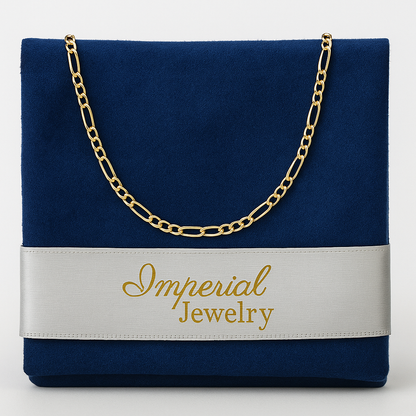 Cadena De Oro Hombre Italiana Figaro 14k Calibre 2.6 Mm