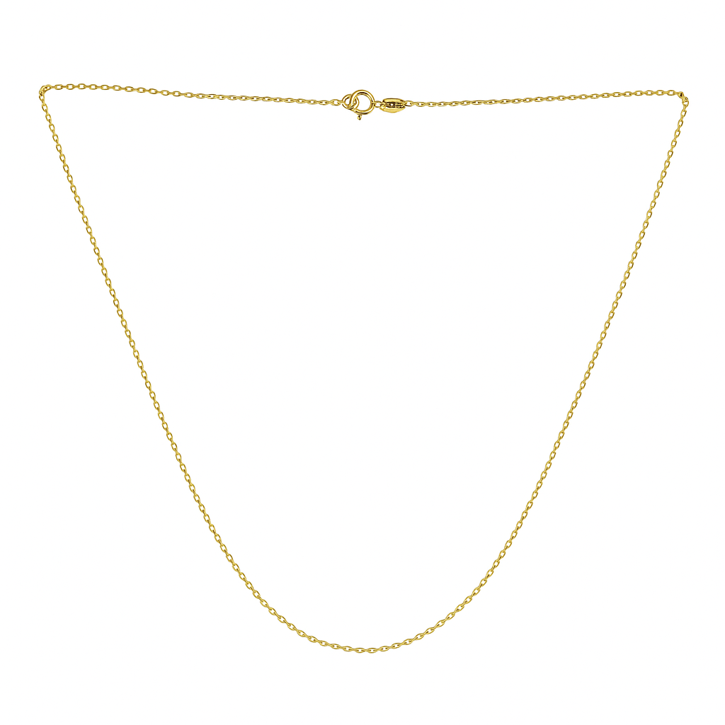 Cadena De Oro De 10k Rolo De 55 Cm Calibre 0.7mm