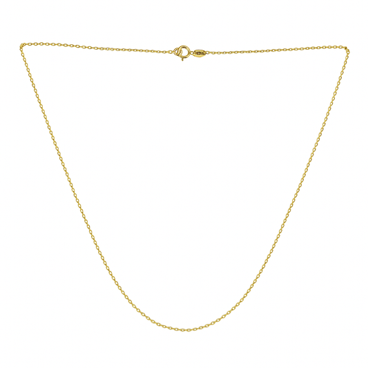 Cadena De Oro De 10k Rolo De 55 Cm Calibre 0.7mm