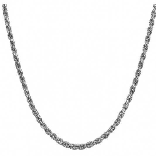 Cadena De Plata 925 Estilo Torsal De 45 Cm Calibre 3.3 Mm