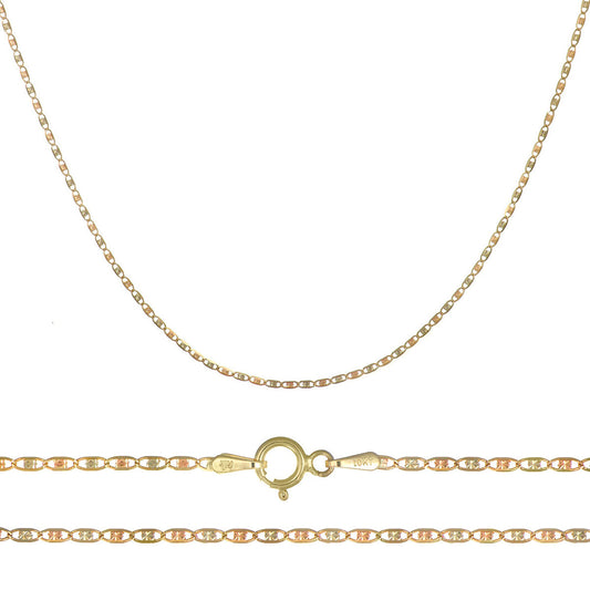 Cadena Valentino De Oro Italiano 10k, Calibre 2.3 Mm, 55cm