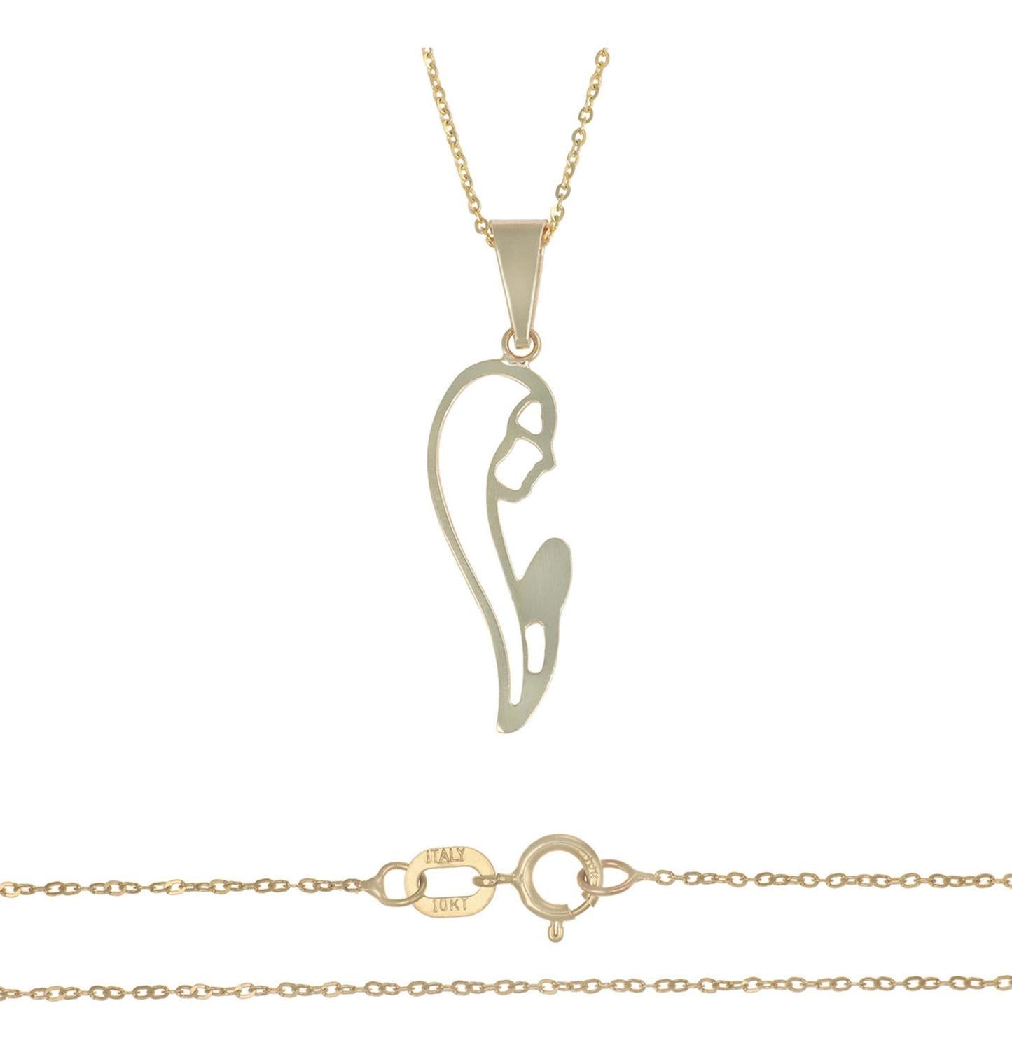 Collar Para Mujer De Oro De 10k De La Madonna