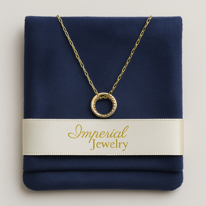 Cadena De Oro Mujer 10k Gargantilla Aro Tricolor