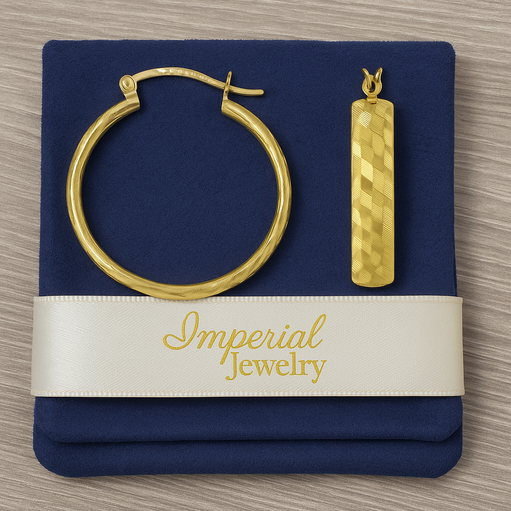 Arracada Bangle De Oro 10k Diamantado Domino, 4mm de Ancho