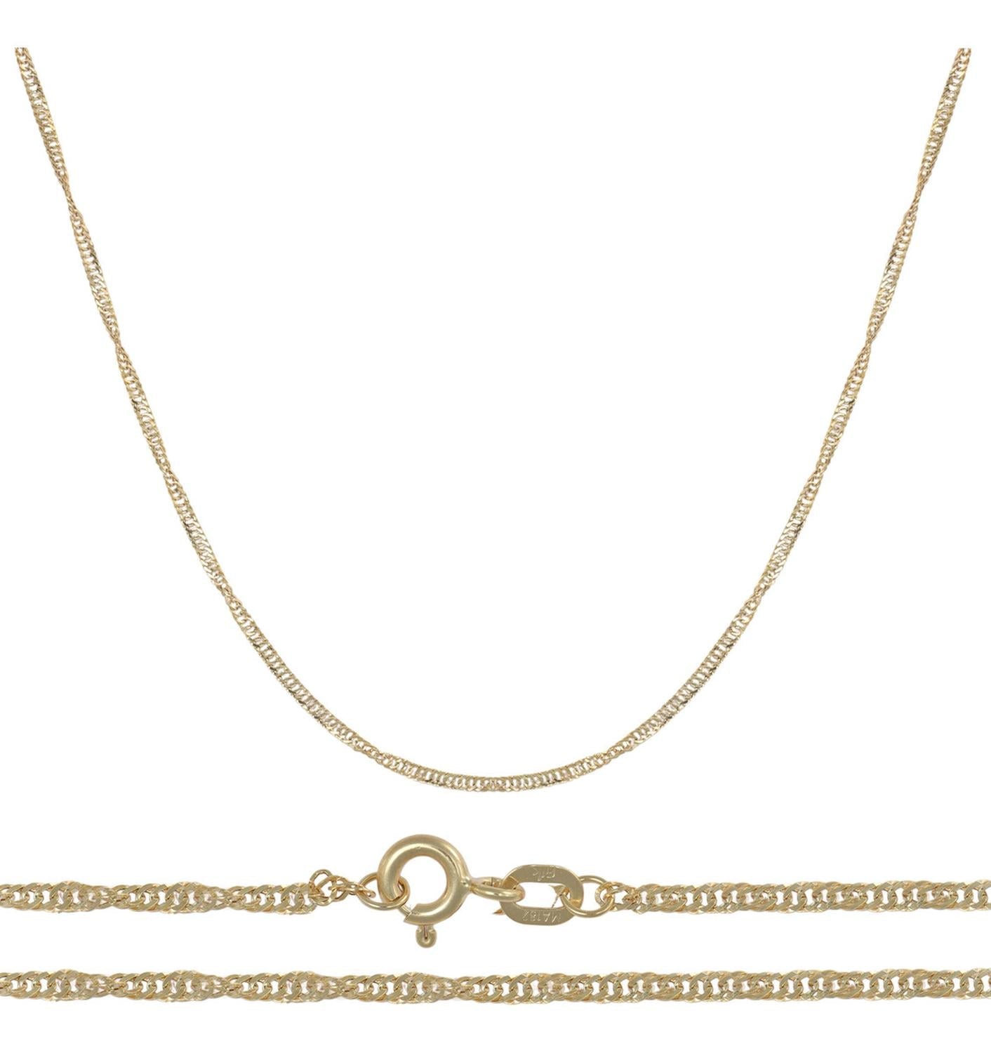 Cadena Singapur Oro 10k 45cm 2mm .7gr Italiano