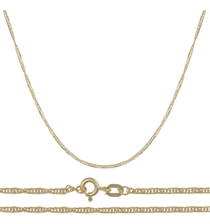 Cadena Singapur Oro 10k 45cm 2mm .7gr Italiano