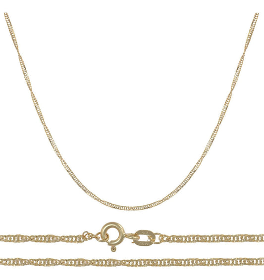 Cadena Singapur Oro 10k 45cm 2mm .7gr Italiano