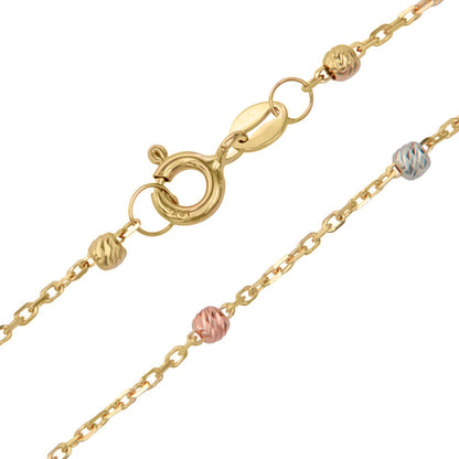 Collar Viviana De Oro De 10k De 50 Cm Con Bola 2.5mm
