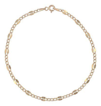Pulsera Italiana 3x1 Serpentina De 10 Quilates 2mm, 21.5cm