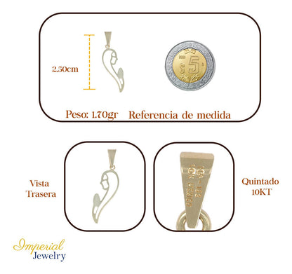 Collar Para Mujer De Oro De 10k De La Madonna