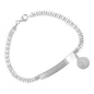 Pulsera De Plata 925 Estilo Petatillo Para Mujer Con Medalla