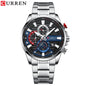 Reloj Original CURREN Para Hombre Nueva Moda Casual De Negocios Retro Militar Deportes De Acero Inoxidable Cuarzo Impermeable 8415 x