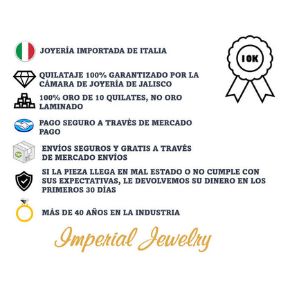 Cadena Italiana De 10k, Estilo Cubana, Calibre 2mm