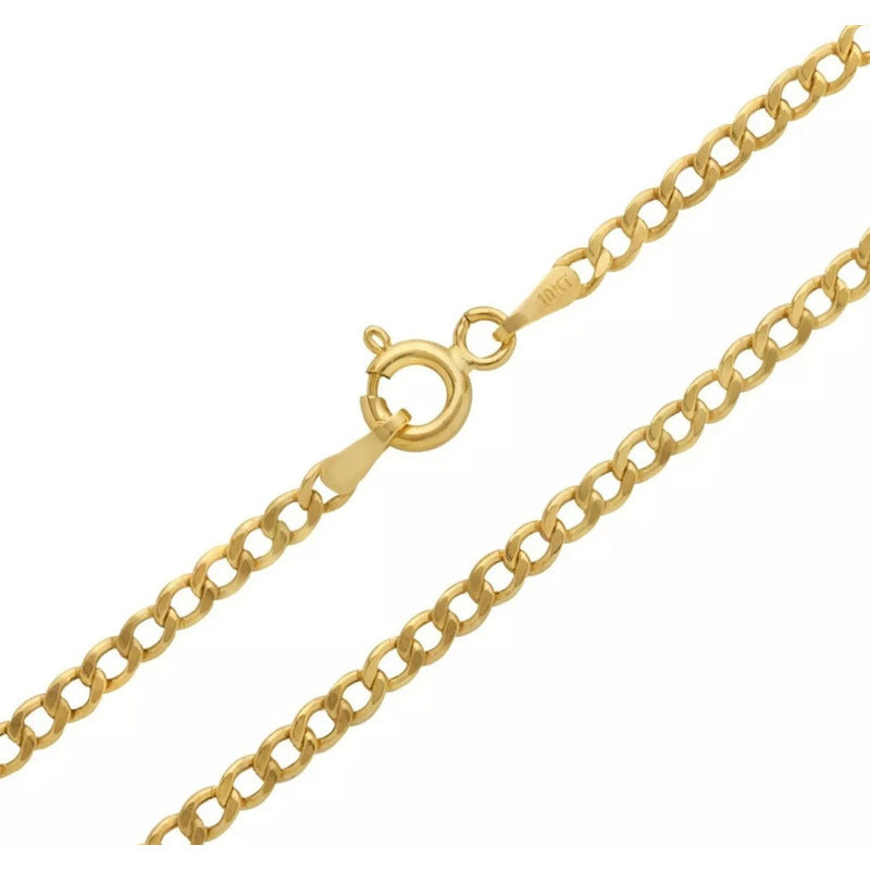 Cadena Italiana De 10k, Estilo Cubana, Calibre 2mm, De 45cm