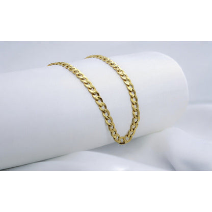 Cadena Italiana De 10k, Estilo Cubana, Calibre 2mm