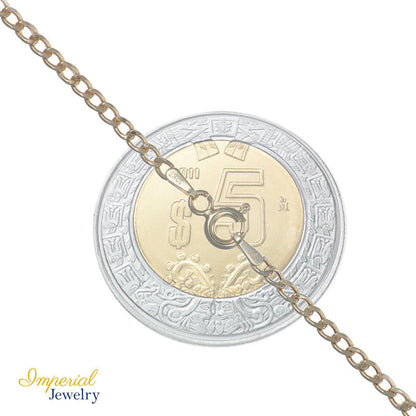 Cadena Italiana De 10k, Estilo Cubana, Calibre 2mm, De 45cm