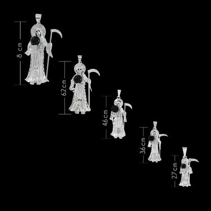 Dije De Santa Muerte De Plata 925 6.2cm