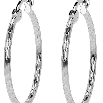 Arete Arracada Diamantada De Plata Ley 925 Para Mujer Estilo Domino