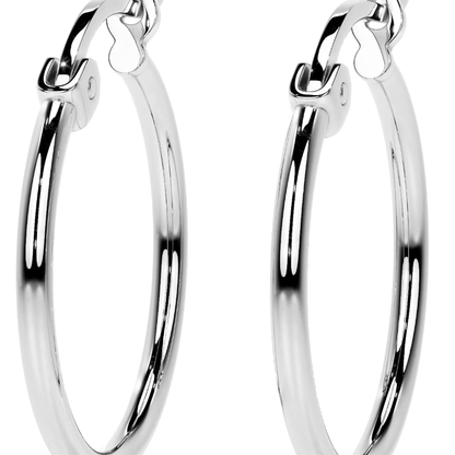 Arete Arracada Ligera Para Mujer Lisa De Plata Ley 925