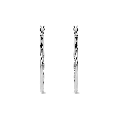 Arete De Plata 925 Para Mujer Con Diamantado Torsal