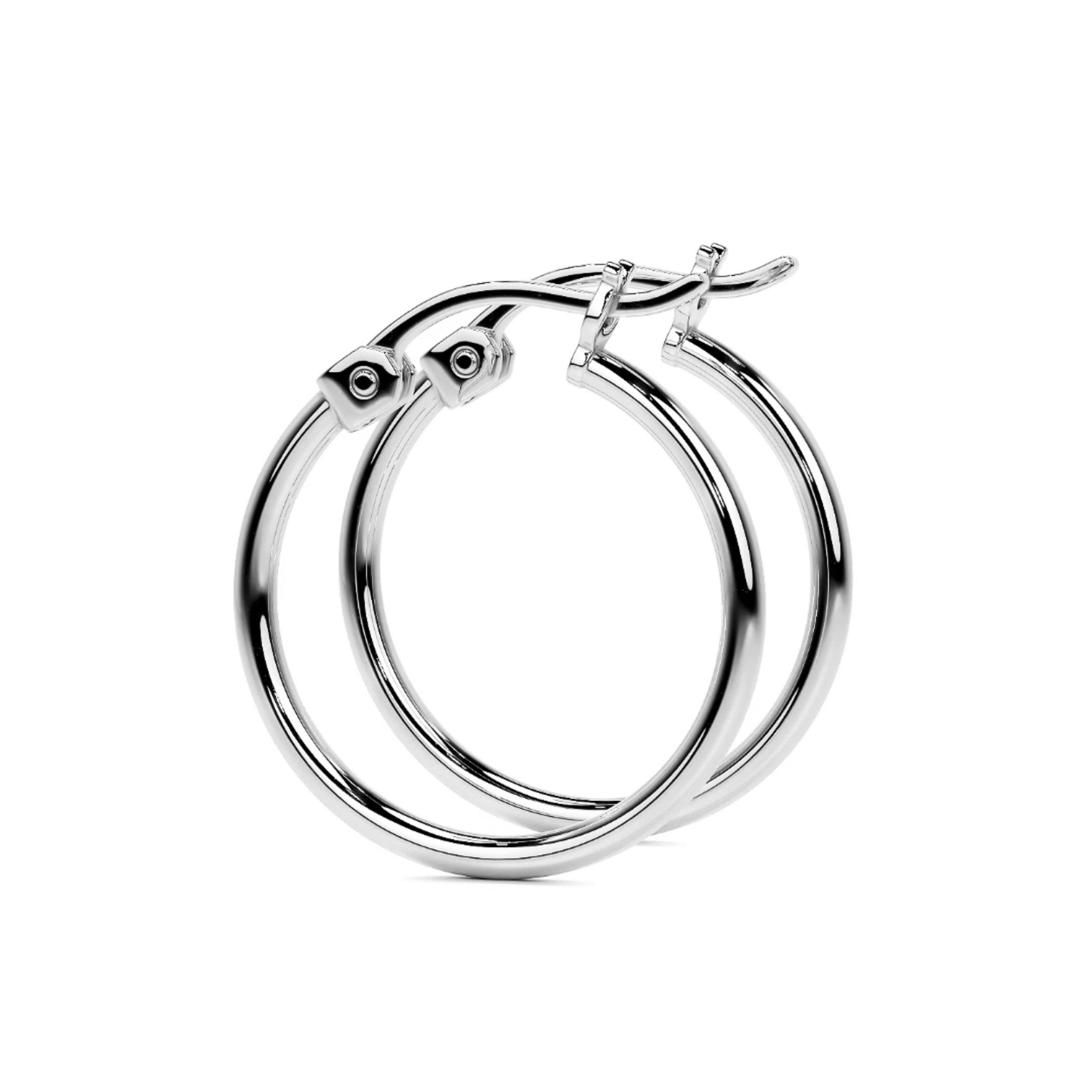 Arete Arracada Ligera Para Mujer Lisa De Plata Ley 925