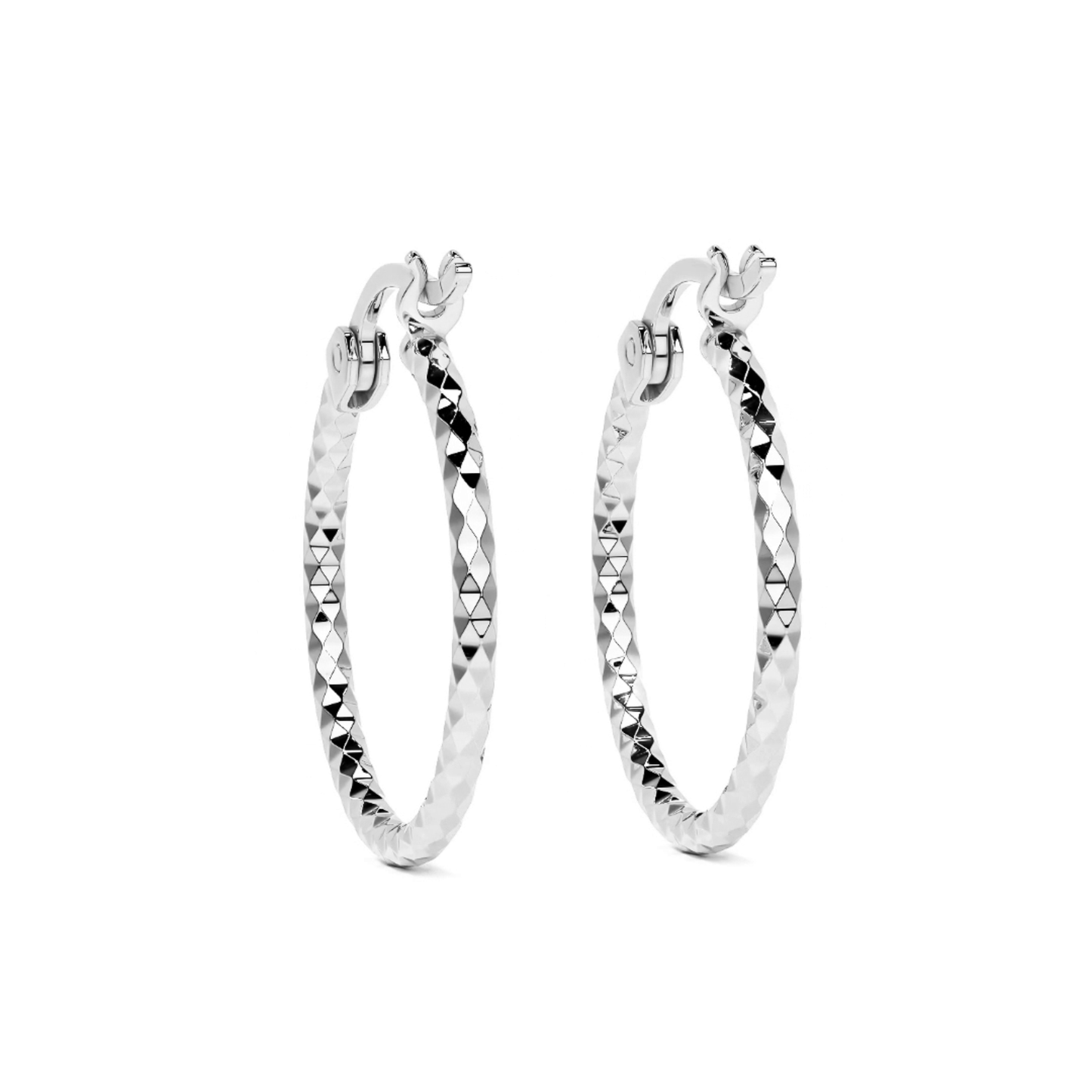 Arete Arracada De Plata 925 Diamantada Panal Para Mujer