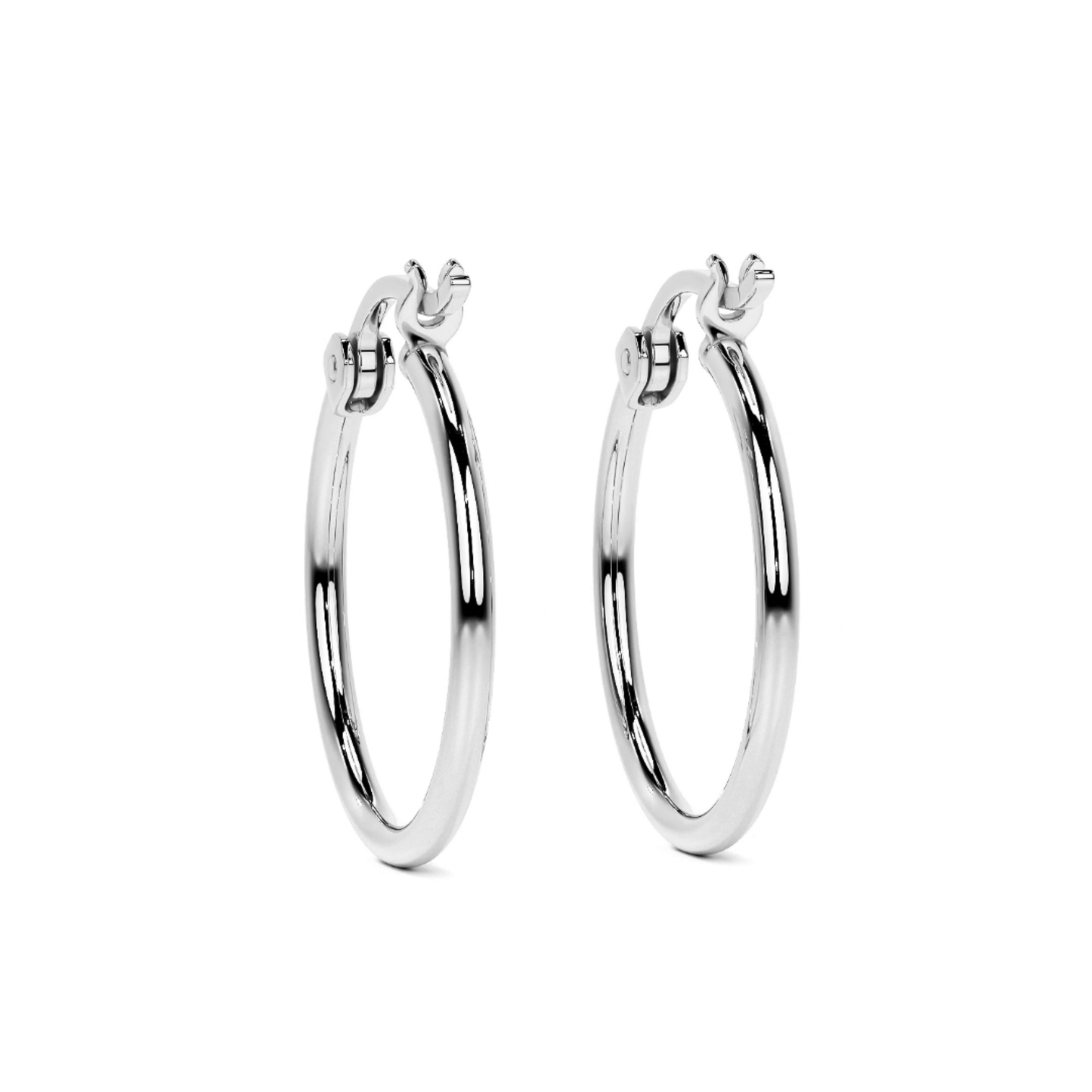 Arete Arracada Ligera Para Mujer Lisa De Plata Ley 925