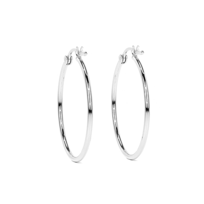 Arete Arracada Ligera Para Mujer Lisa De Plata Ley 925