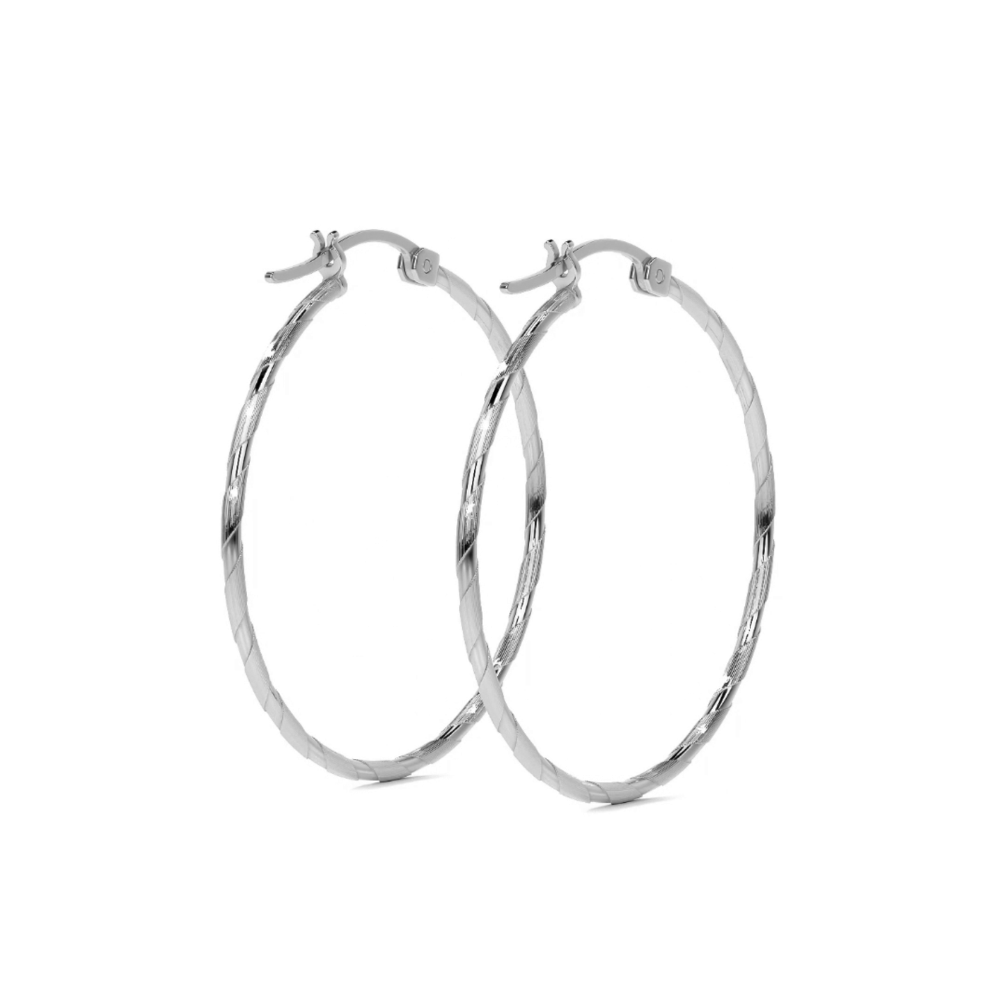 Arete Arracada Diamantada De Plata 925 Para Mujer Cordon Blue