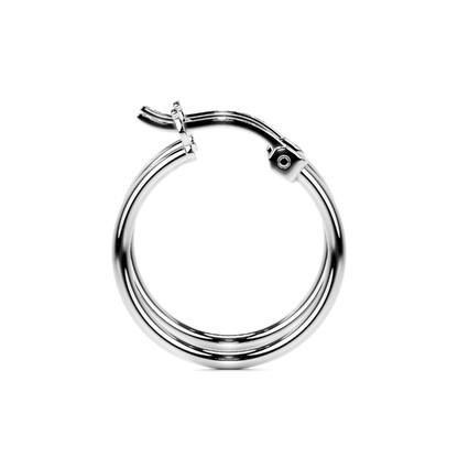 Arete Arracada Ligera Para Mujer Lisa De Plata Ley 925