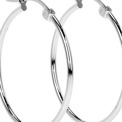 Arete Arracada Ligera Para Mujer Lisa De Plata Ley 925