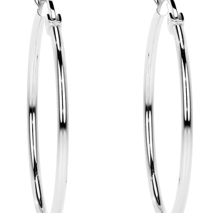 Arete Arracada Ligera Para Mujer Lisa De Plata Ley 925