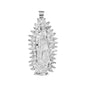 Dije De Virgen De Guadalupe De Plata 925 Con Zirconita 5.2cm