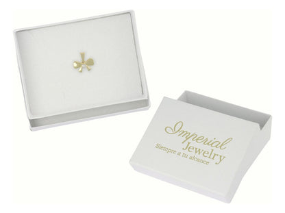 Dije En Figura De Moño Con Una Zirconia 10k 1.1 Grm